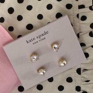 Kate Spade arise and Shine earring stud set NWT